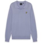Lyle & Scott Cotton Longsleeve Polo Paars