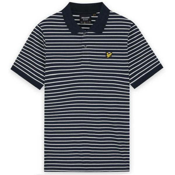 Lyle & Scott Pique Breton Polo Navy/Wit