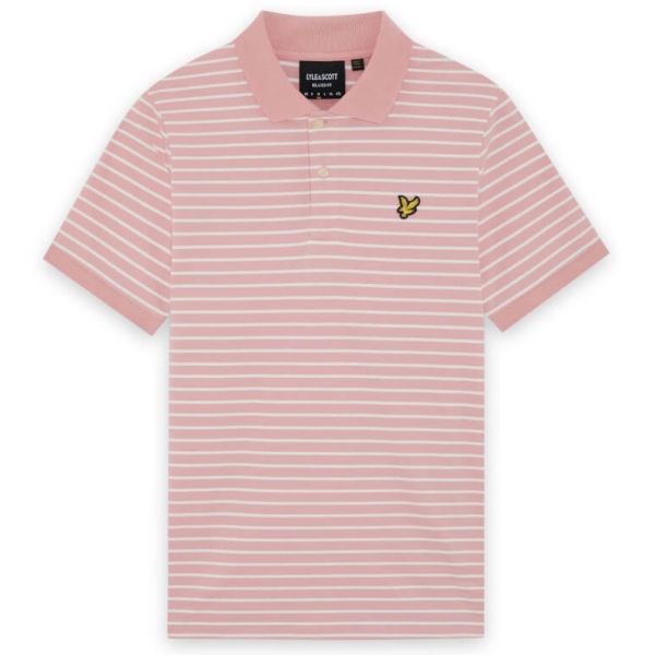 Lyle & Scott Pique Breton Polo Roze/Wit