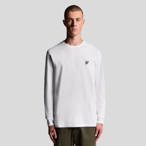 Lyle & Scott Plain Longsleeve T-shirt Wit