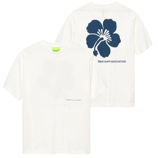 New Amsterdam Surf Association Hibiscus T-shirt Wit