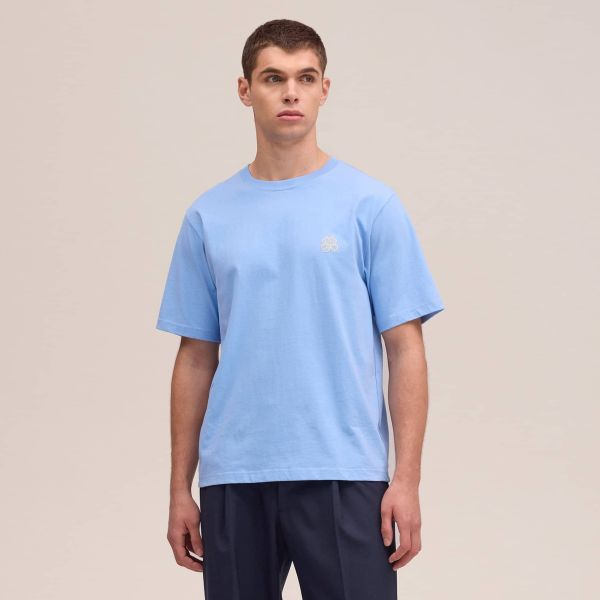 NN.07 Jett Embro T-shirt Licht Blauw