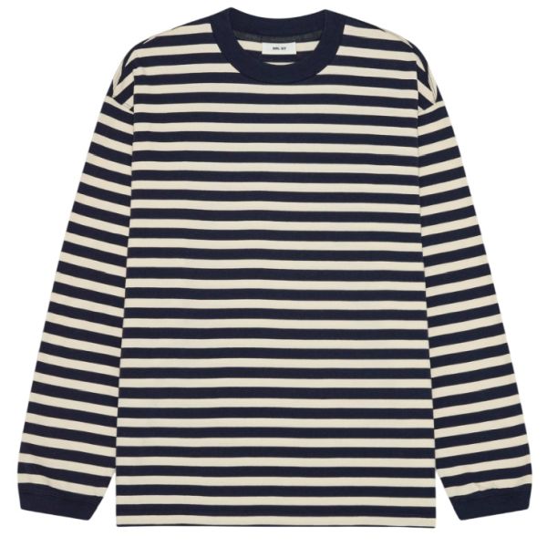 NN.07 Lionel Striped Longsleeve T-shirt Navy/Wit