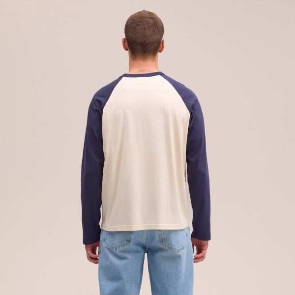 NN.07 Regie Longsleeve T-shirt Off White/Navy