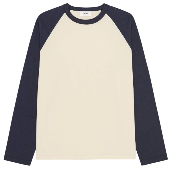 NN.07 Regie Longsleeve T-shirt Off White/Navy