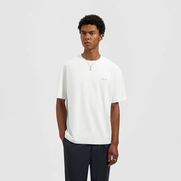 Olaf Brushstroke Graphic Boxy T-shirt Wit
