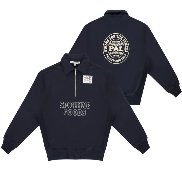 PAL Sporting Goods Swing For The Fences Half Zip Sweater Navy