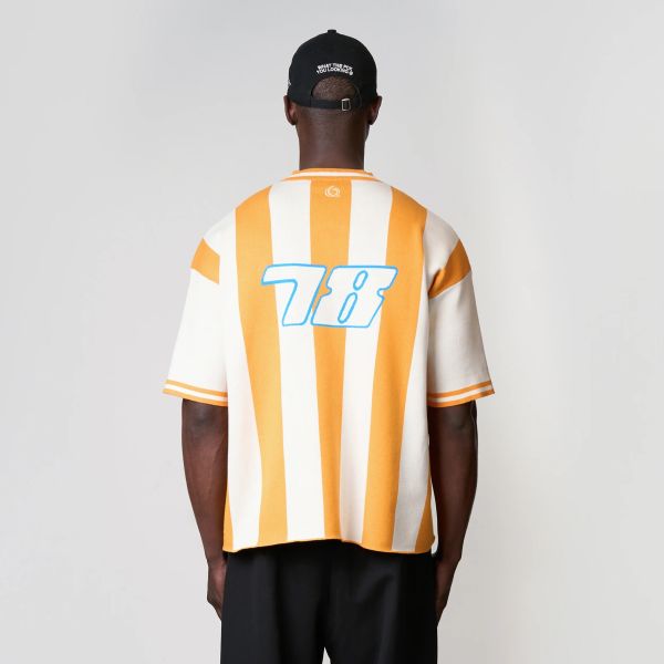 Quotrell Alessio Knitted Polo Oranje/Wit