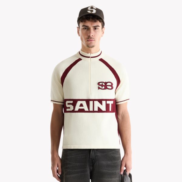 Saint Blanc Cycling Knit Polo Off White