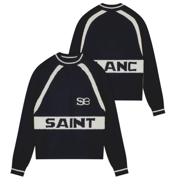 Saint Blanc Heavy Cycling Knit Sweater Donker Blauw
