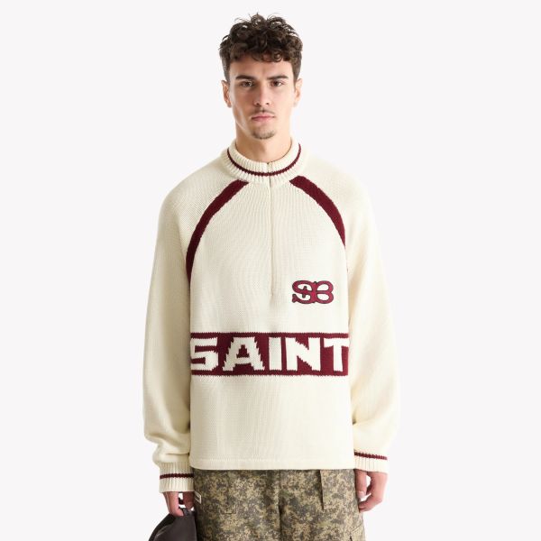 Saint Blanc Heavy Cycling Knit Sweater Off White
