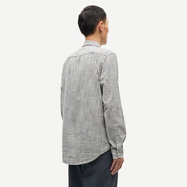 Samsøe Samsøe Liam Overhemd Navy/Wit