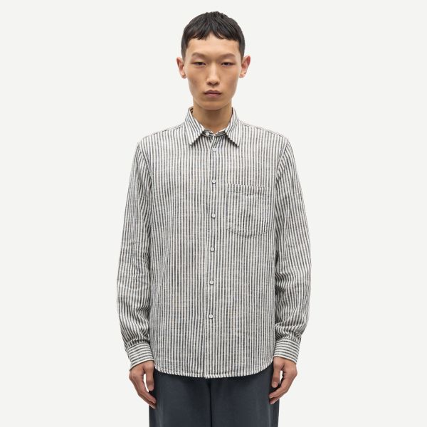 Samsøe Samsøe Liam Overhemd Navy/Wit