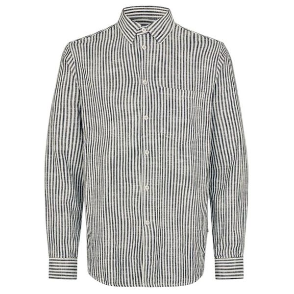 Samsøe Samsøe Liam Overhemd Navy/Wit