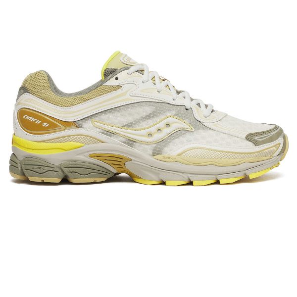 Saucony Progrid Omni 9 Sneaker Off White/Geel