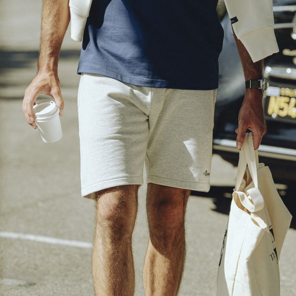 The Mercer Brand Logo Korte Broek Grijs