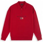 The Mercer Brand Quarter Zip Sweater Rood