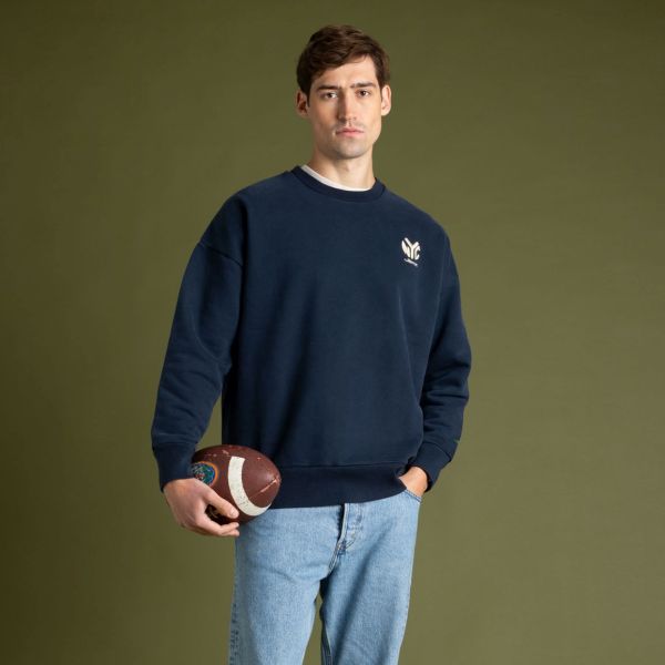 The Mercer Brand The Subway Sweater Donker Blauw