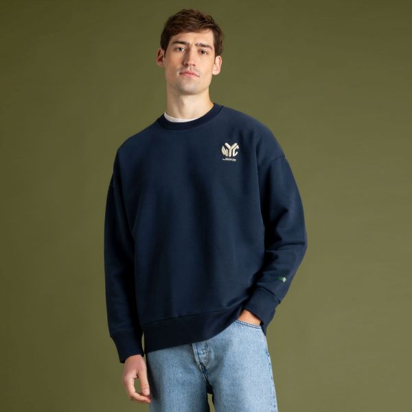 The Mercer Brand The Subway Sweater Donker Blauw