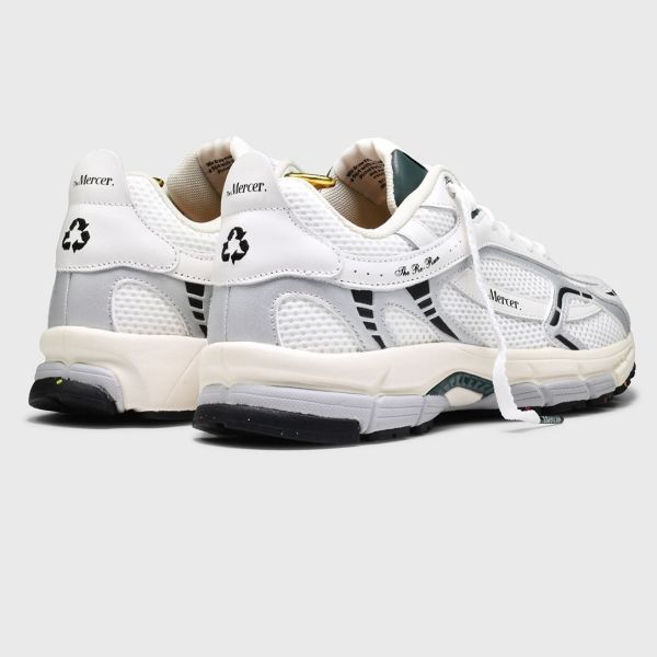 The Mercer Brand The Re-Run White Silver Sneaker Wit/Groen