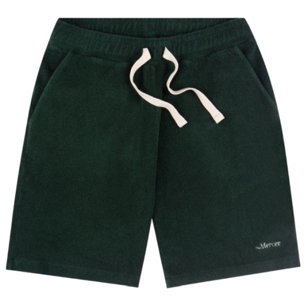 The Mercer Brand Terry Toweling Korte Broek Donker Groen