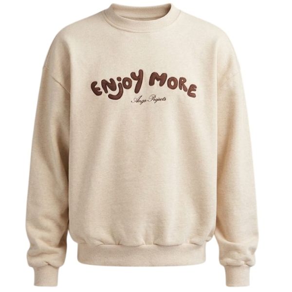 Ange Projects Enjoy More Sweater Off White