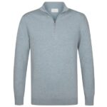 Profuomo Luxury Half Zip Sweater Blauw