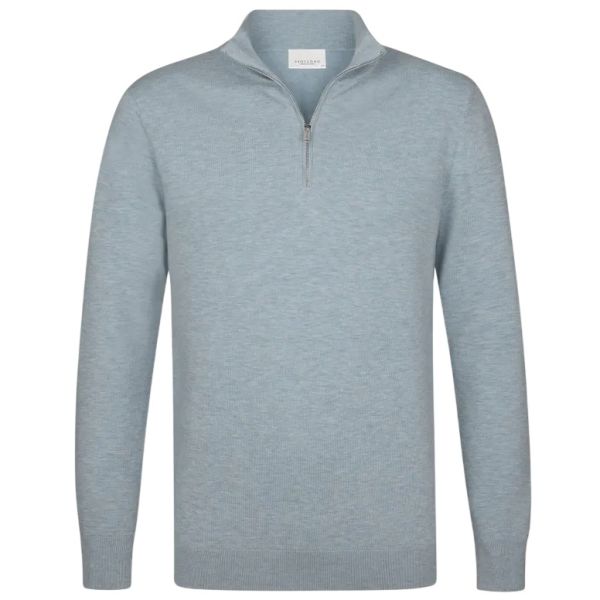 Profuomo Luxury Half Zip Sweater Blauw