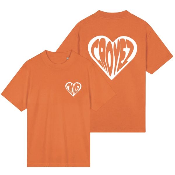 Croyez Puffed Heart T-shirt Oranje