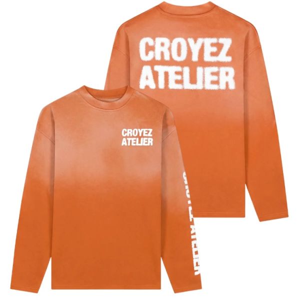 Croyez Sprayed Atelier Longsleeve T-shirt Oranje