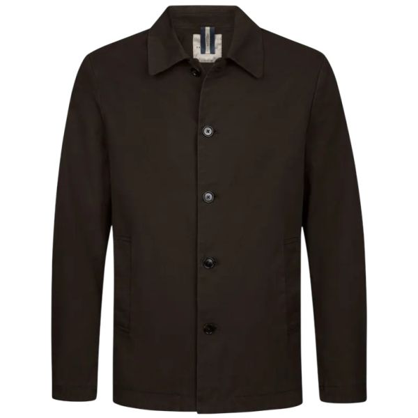 Profuomo Normal Fit Overshirt Donker Bruin
