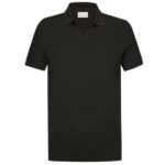 Profuomo Luxury Open Collar Polo Donker Bruin
