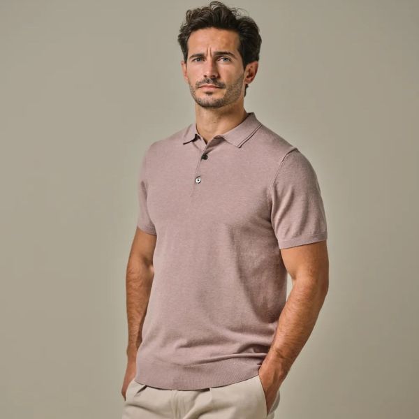 Profuomo Luxury Basic Polo Roze