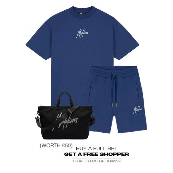 Malelions Men Striped Signature Zomerset Blauw