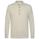 Profuomo Aero Ease Longsleeve Polo Off White