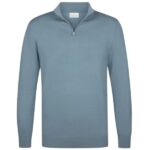 Profuomo Luxury Half Zip Sweater Blauw