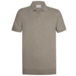 Profuomo Luxury Open Collar Polo Beige