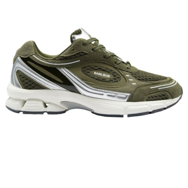 Banlieue The Runner + Suede Sneaker Donker Groen