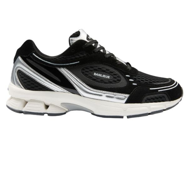 Banlieue The Runner + Suede Sneaker Zwart