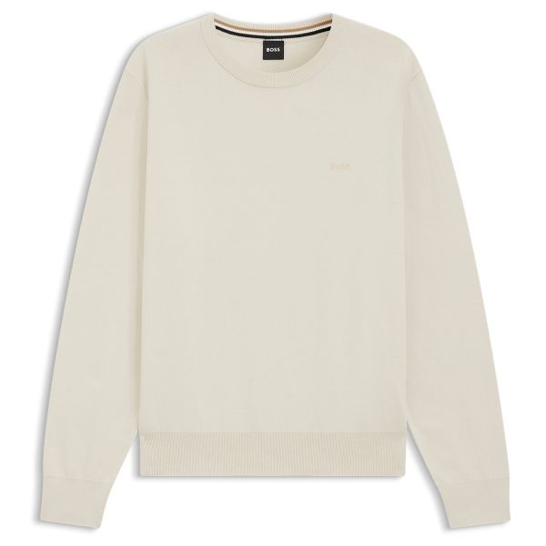 Boss Upacas Knit Sweater Off White