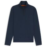 Boss Zetrust Half Zip Sweater Donker Blauw