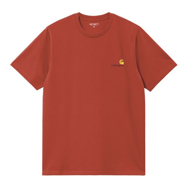 Carhartt WIP American Script T-shirt Rood