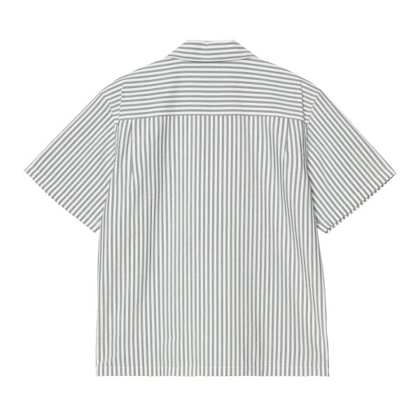 Carhartt WIP Leavel Overhemd Off White/Blauw