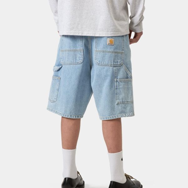 Carhartt WIP Single Knee Korte Broek Licht Blauw
