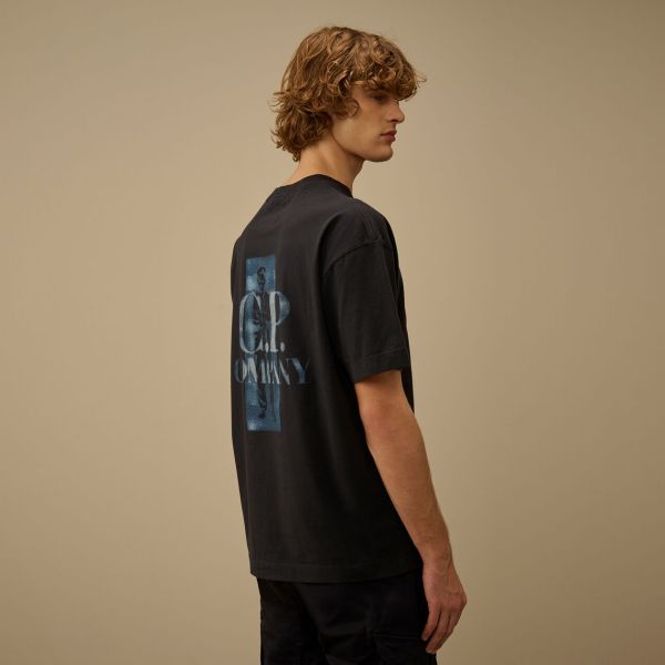 CP Company Comfort Logo T-shirt Navy