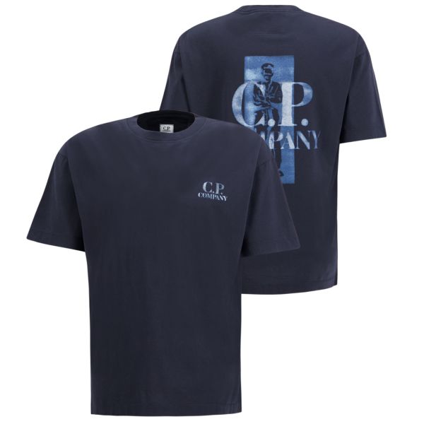 CP Company Comfort Logo T-shirt Navy