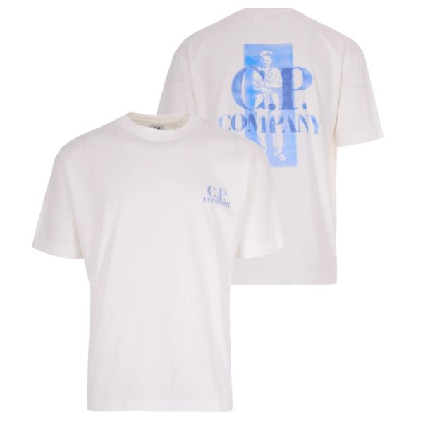 CP Company Comfort Logo T-shirt Wit