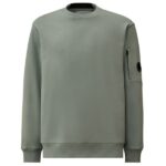 CP Company Diagonal Raised Fleece Lens Sweater Licht Blauw