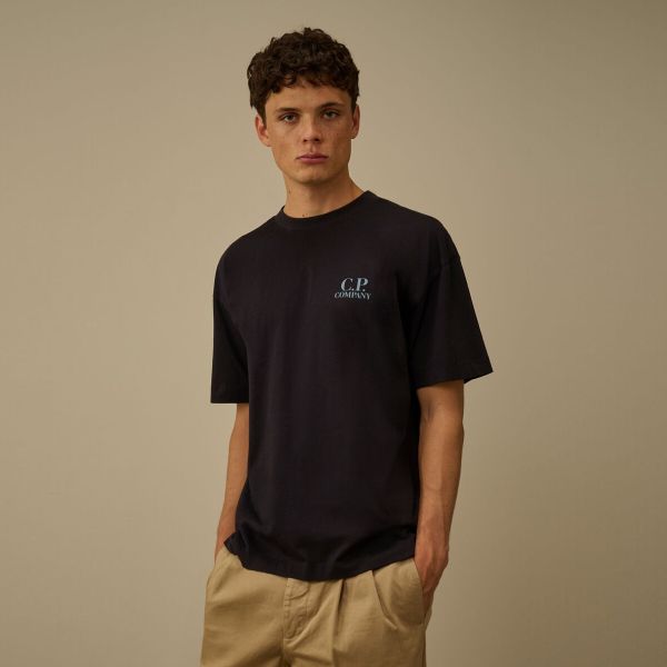 CP Company Printed Graphics T-shirt Navy