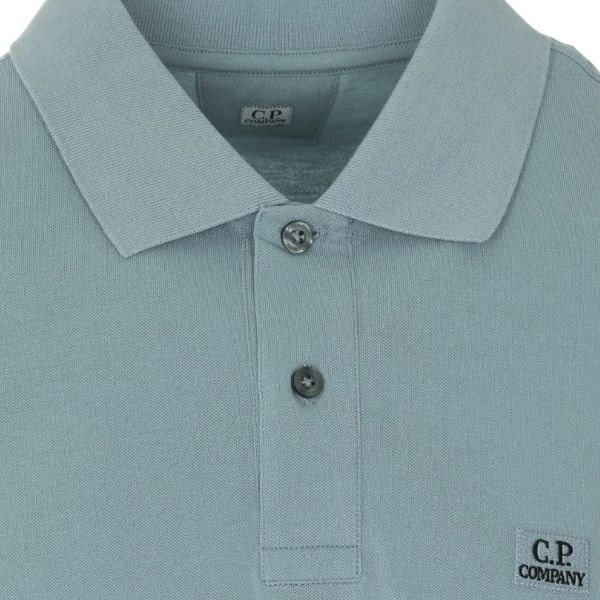 CP Company Stretch Piquet Polo Licht Blauw